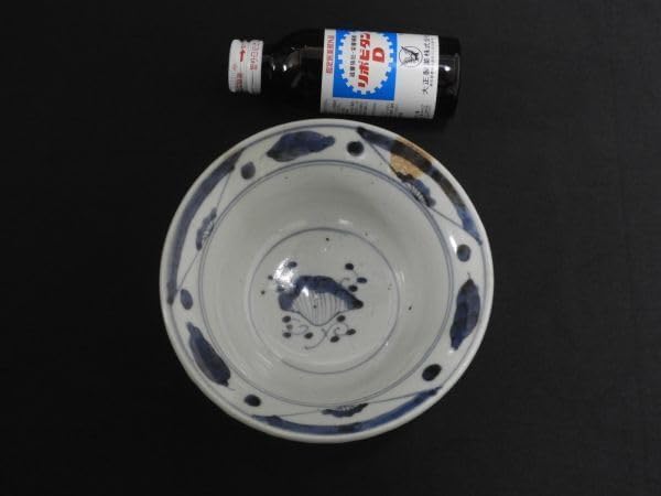 江戸後期古伊万里 染付色絵 鳳凰波千鳥文皿 江戸後期古伊万里